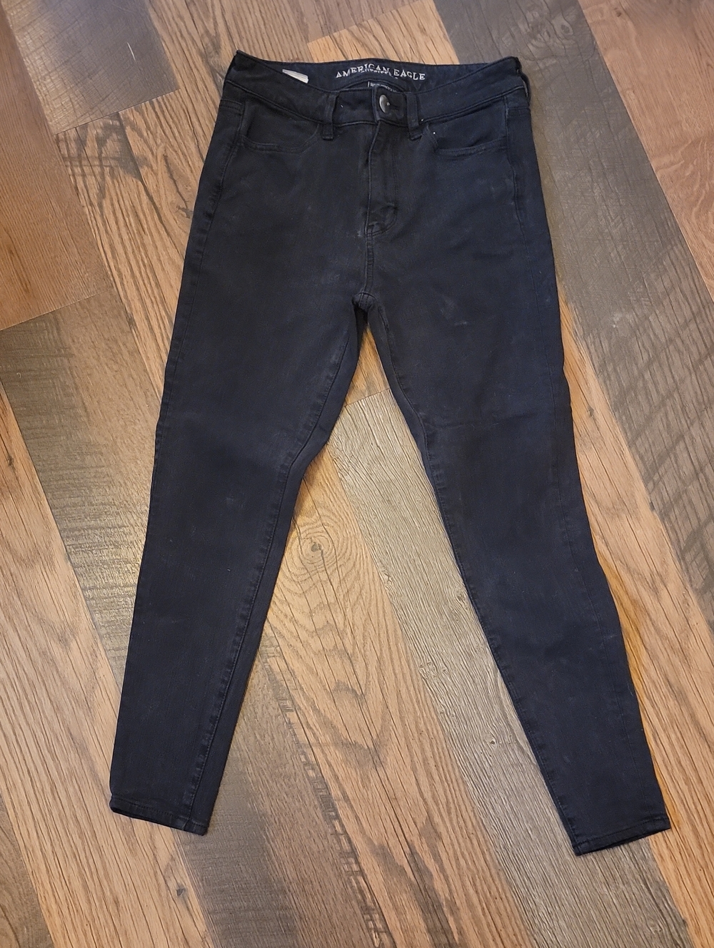 American Eagle Outfitters Womens Black Skinny Jeans 4 Short